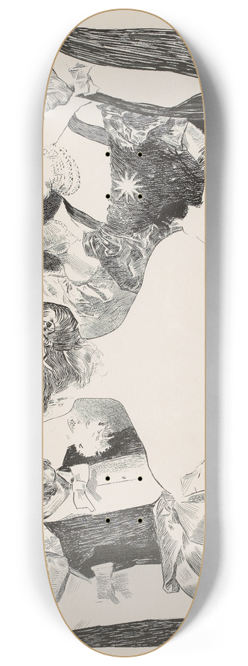 Charles Dana Gibson - Your Hostess 8.25 inch art skate deck