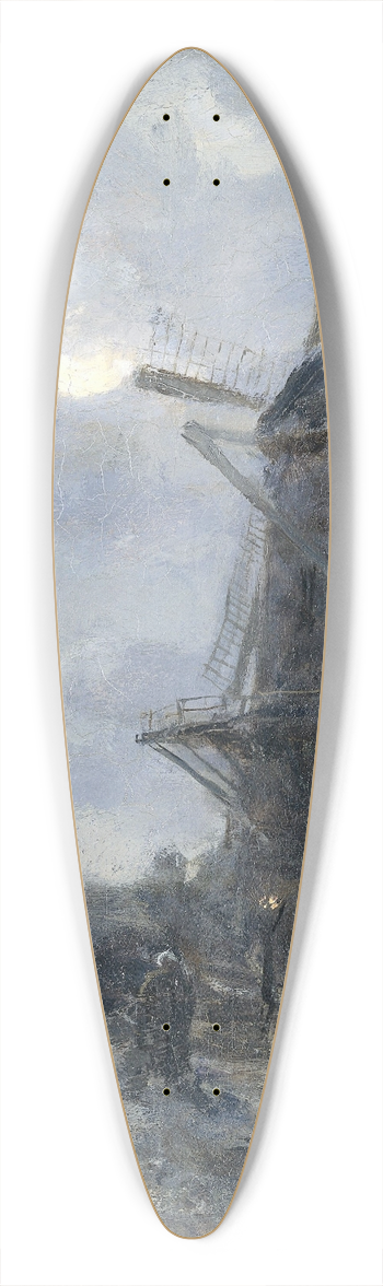 Jacob Maris - Molen bij maanlicht 39.3 inch art pintail longboard deck