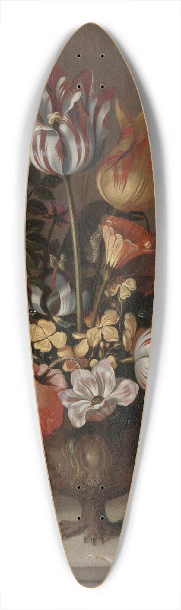 Jacob Marrel - Still Life with a Vase of Flowers and a Dead Frog 39.3 inch art pintail longboard deck