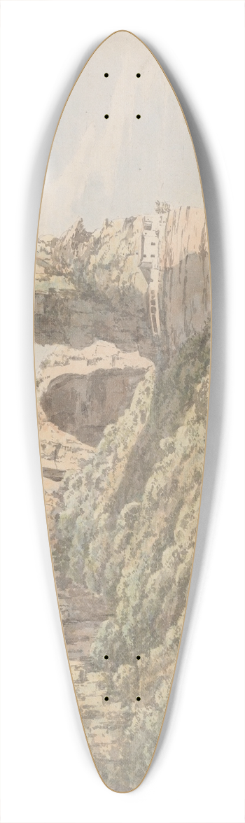 Jacob More - A View at Terracina 39.3 inch art pintail longboard deck