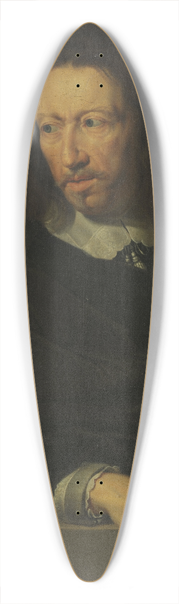Jacob Munch - Portrait of a Man. After Philippe de Champaigne, Louvre 39.3 inch art pintail longboard deck
