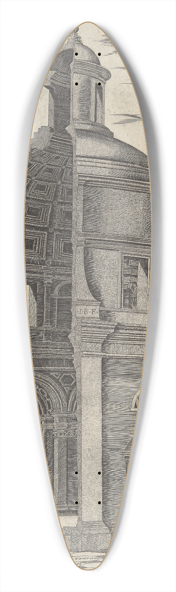 Jacobus Bos - Templum Neptuni Propre Puteolanum Urbem 39.3 inch art pintail longboard deck