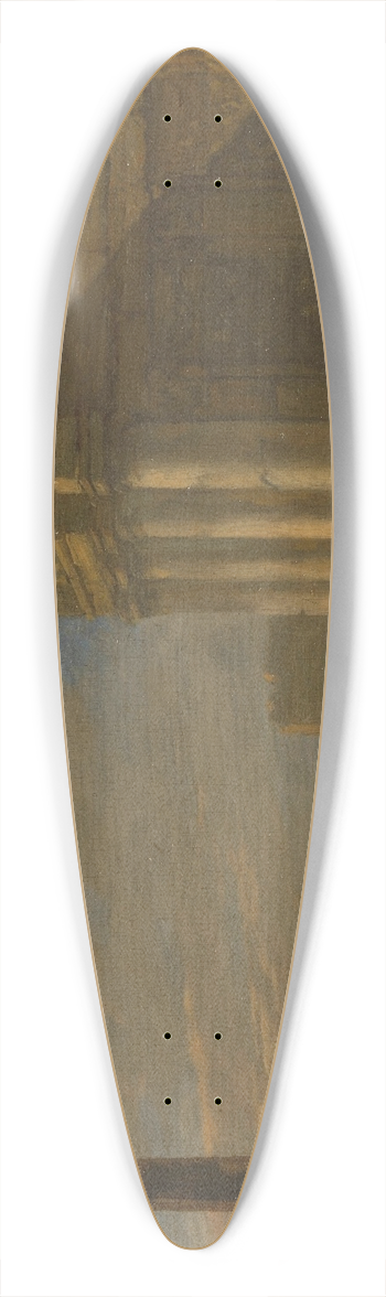 Jacob van der Ulft - Italian harbor view 39.3 inch art pintail longboard deck