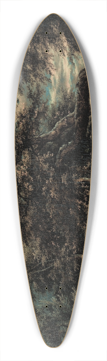 Jacob van Ruisdael - A Marsh in a Forest at Dusk 39.3 inch art pintail longboard deck