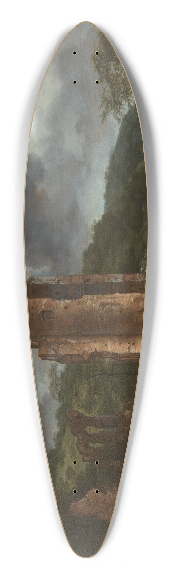 Jacob van Ruisdael - Landscape with the Ruins of the Castle of Egmond 39.3 inch art pintail longboard deck
