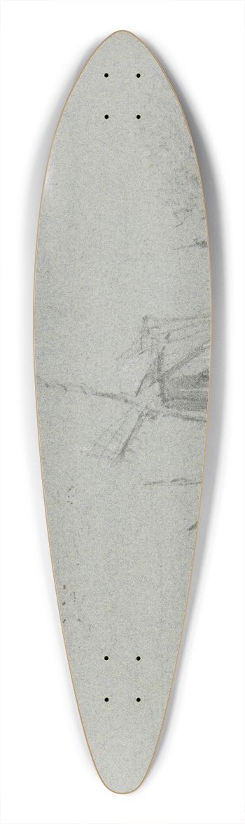 Jacob van Ruisdael - Windmhle am Wasser, vorne zwei Khne 39.3 inch art pintail longboard deck