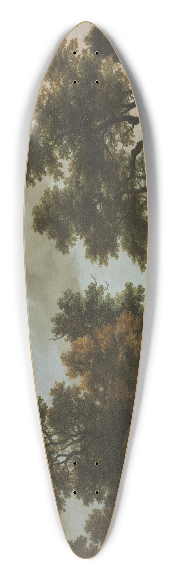 Jacob van Ruisdael - Wooded and Hilly Landscape 39.3 inch art pintail longboard deck
