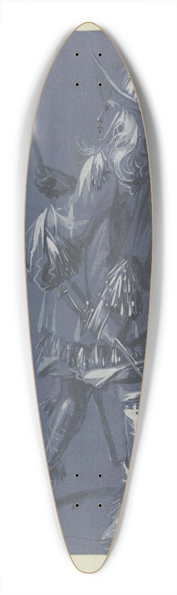 Jacob Weyer - Stehender Offizier mit Hellebarde und Degen, im Profil nach links 39.3 inch art pintail longboard deck