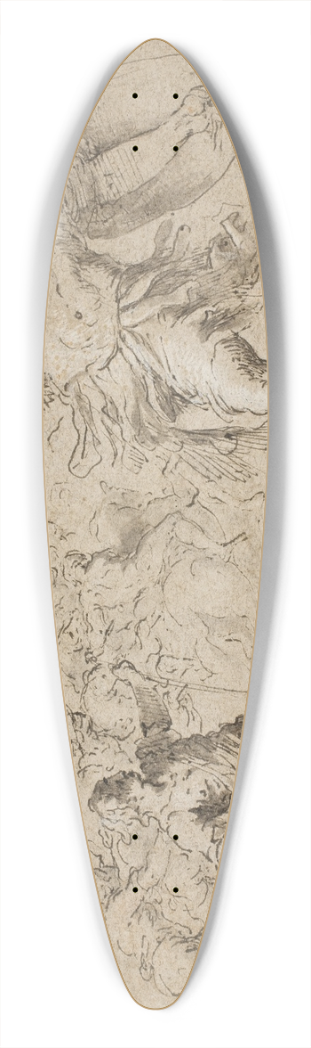 Jacopo Palma il Giovane - David og Goliath 39.3 inch art pintail longboard deck