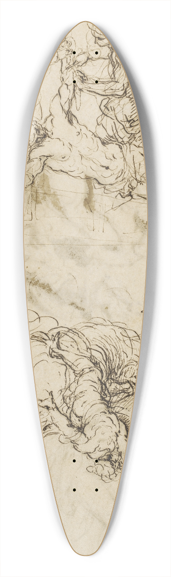 Jacopo Palma il Giovane - The Martyrdom of Saint Bartholomew; The Conversion of Saint Paul 39.3 inch art pintail longboard deck