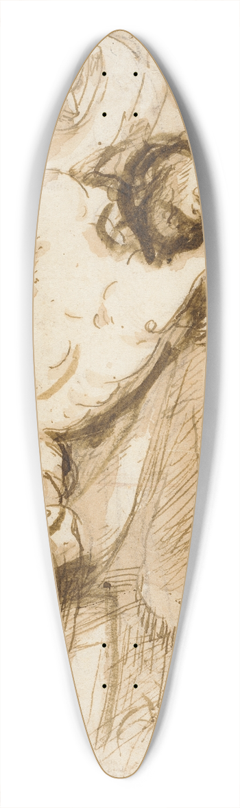 Jacopo Palma Il Vecchio - The Dead Christ Supported by Two Angels 39.3 inch art pintail longboard deck
