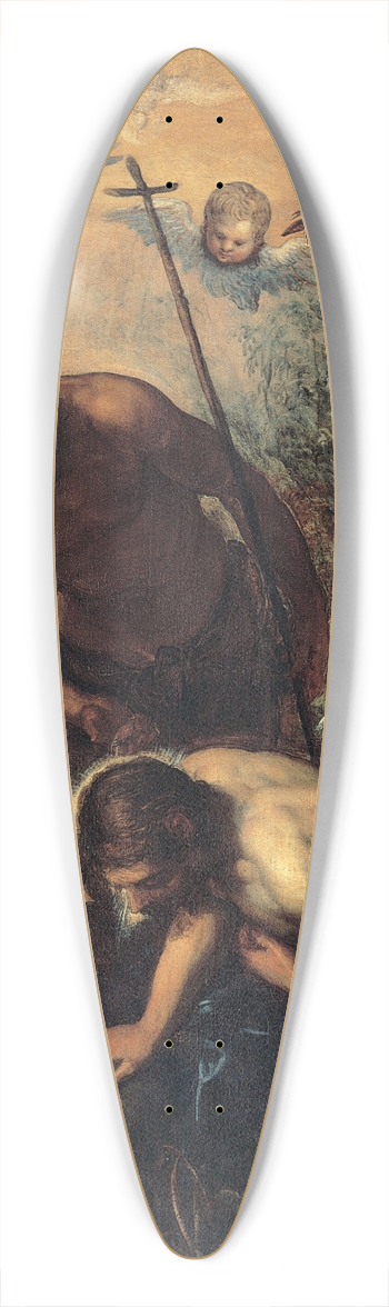 Jacopo Tintoretto - The Baptism of Christ 39.3 inch art pintail longboard deck