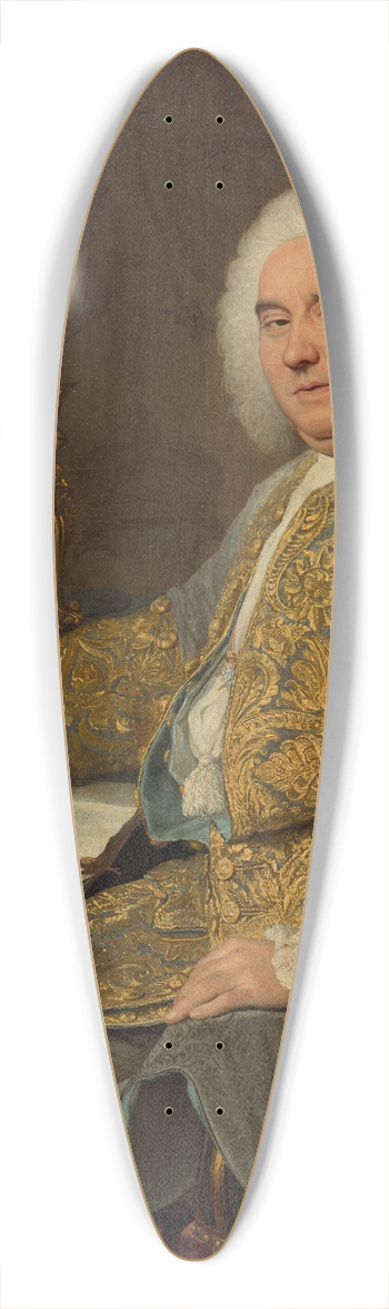 Jacques-Andr-Joseph Aved - Portrait of Jean-Gabriel du Theil at the Signing of the Treaty of Vienna 39.3 inch art pintail longboard deck
