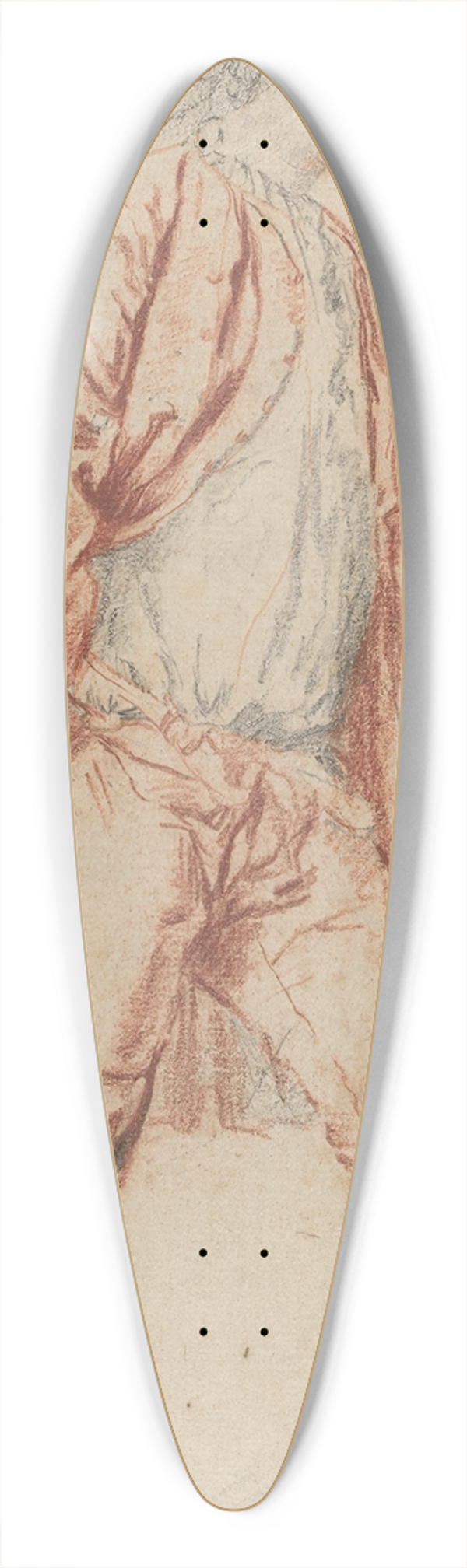 Jacques Andr Portail - A French gentleman standing 39.3 inch art pintail longboard deck