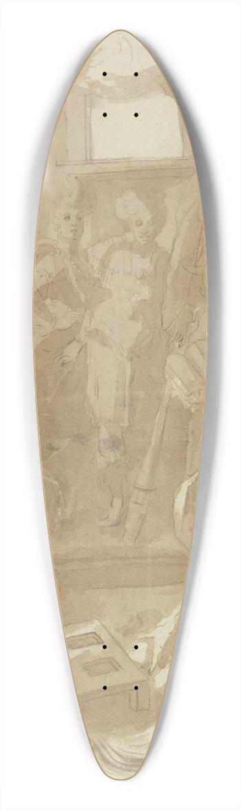 Jacques Bellange - Versammlung der Heiligen Laurentius, Stephanus, Dionysos, Petrus Martyr und Georg 39.3 inch art pintail longboard deck
