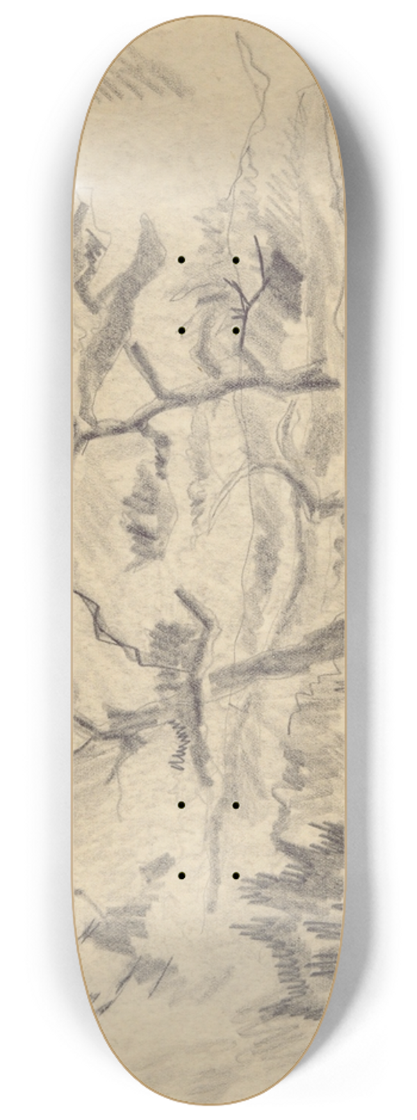 Charles Demuth - Landscape (Bermuda orProvincetown) 8.25 inch art skate deck