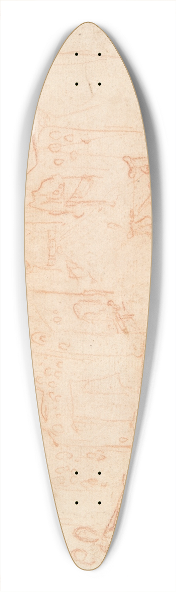 Jacques Callot - A Stage Set 39.3 inch art pintail longboard deck