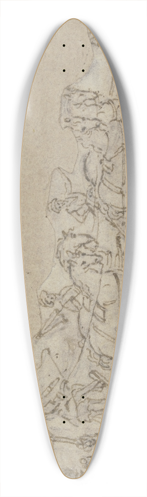 Jacques Callot - Six-horse carriage 39.3 inch art pintail longboard deck