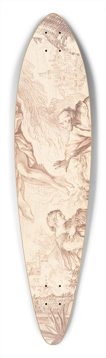 Jacques Dumont - The Sacrifice of Manoah 39.3 inch art pintail longboard deck