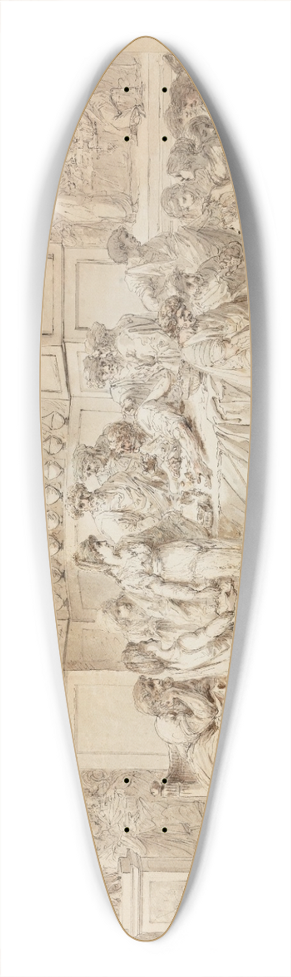 Jacques Gamelin - TheGenerosityOfRoman Women 39.3 inch art pintail longboard deck