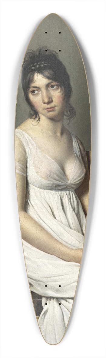 Jacques Louis David - Portrait of a Young Woman in White 39.3 inch art pintail longboard deck