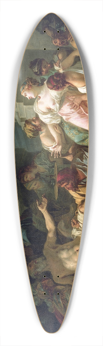 Jacques Louis David - The Death Of Seneca 39.3 inch art pintail longboard deck