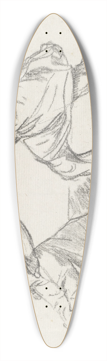 Jacques Louis David - Warrior Seizing a Kneeling Figure 39.3 inch art pintail longboard deck