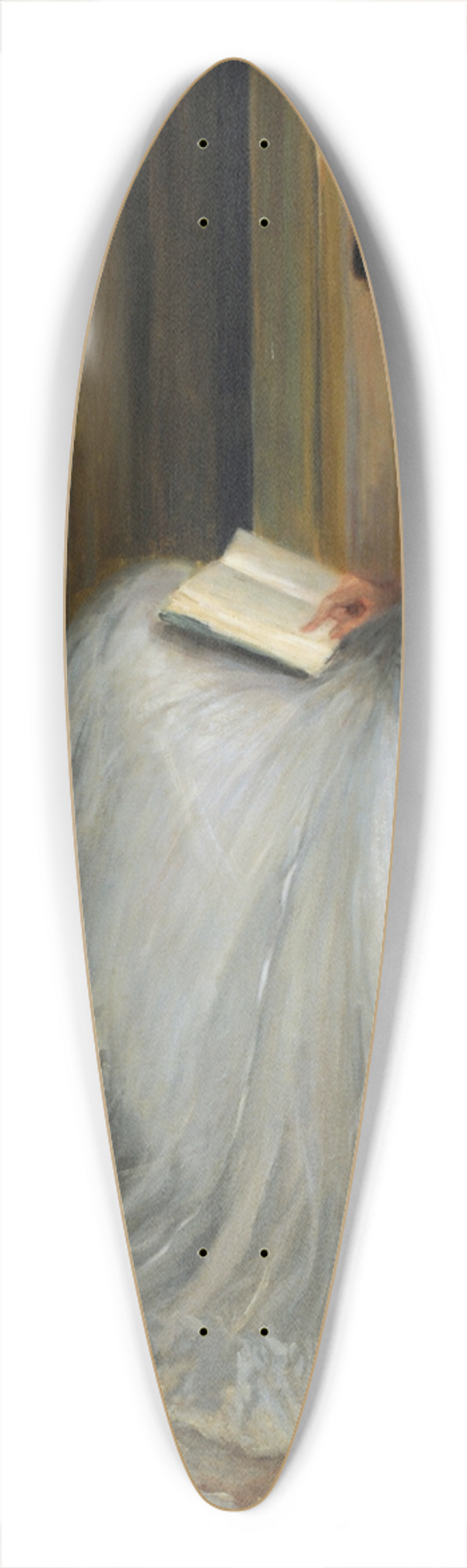 Jacques-mile Blanche - Woman Reading 39.3 inch art pintail longboard deck