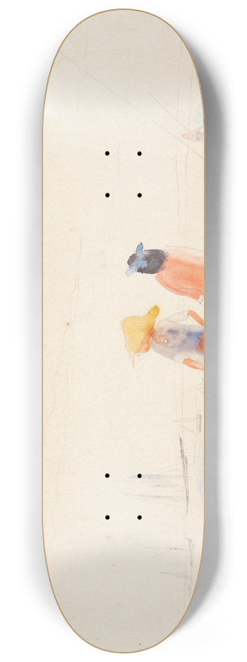 Charles Demuth - Two Women and Child on Beach 8.25 inch art skate deck