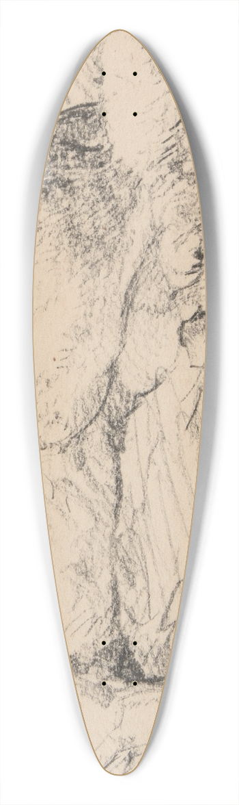 Jacques-Raymond Brascassat - Chien couch 39.3 inch art pintail longboard deck