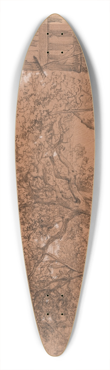 Jacques-Raymond Brascassat - Cour de ferme 39.3 inch art pintail longboard deck