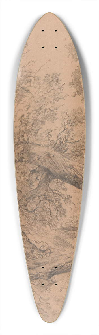 Jacques-Raymond Brascassat - Enclos avec deux arbres 39.3 inch art pintail longboard deck