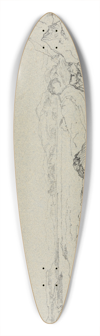 Jacques-Raymond Brascassat - Paysage  Oban 39.3 inch art pintail longboard deck