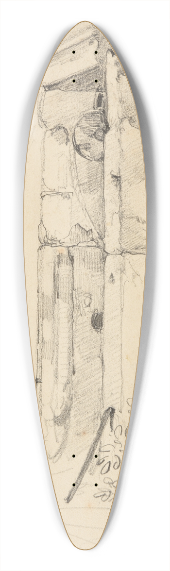 Jacques-Raymond Brascassat - Puits. 39.3 inch art pintail longboard deck