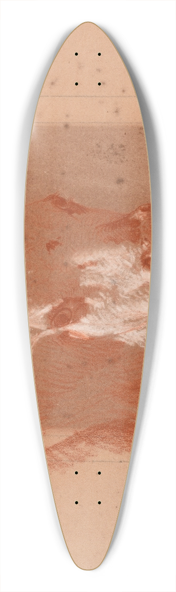 Jacques-Raymond Brascassat - Tte de vache 39.3 inch art pintail longboard deck