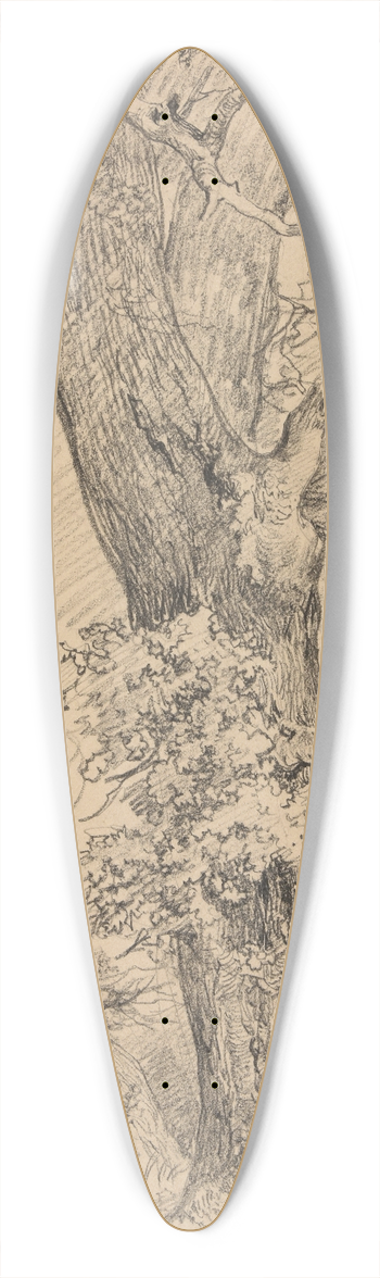 Jacques-Raymond Brascassat - tude darbre 39.3 inch art pintail longboard deck