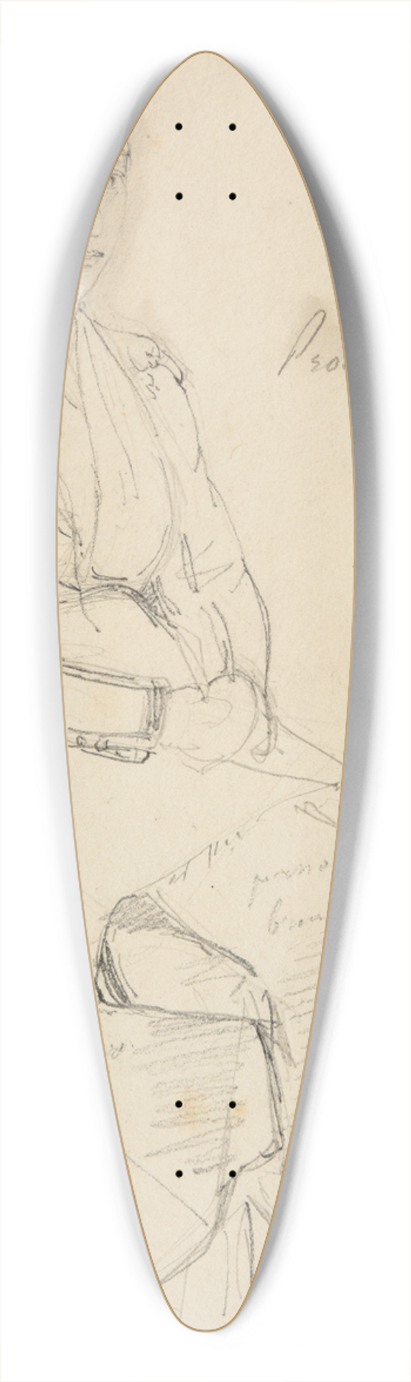 Jacques-Raymond Brascassat - tude de femme assise 39.3 inch art pintail longboard deck