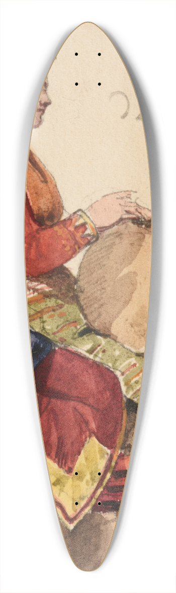 Jacques-Raymond Brascassat - tude de femme de Sonima 39.3 inch art pintail longboard deck