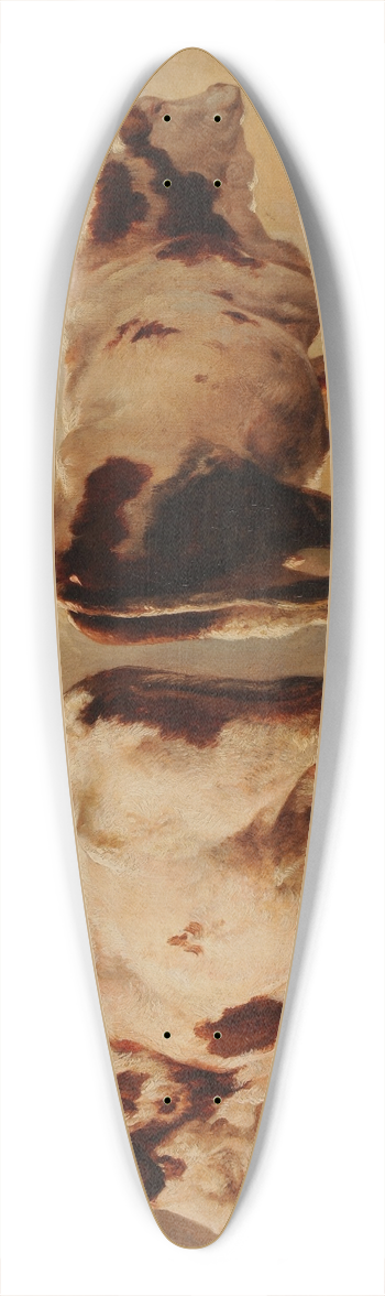 Jacques-Raymond Brascassat - tude de vache 39.3 inch art pintail longboard deck