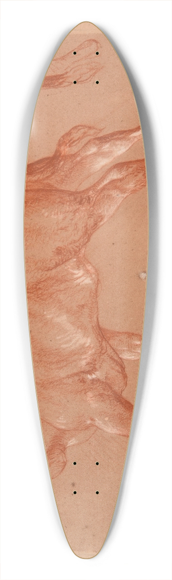 Jacques-Raymond Brascassat - tude de veau 39.3 inch art pintail longboard deck