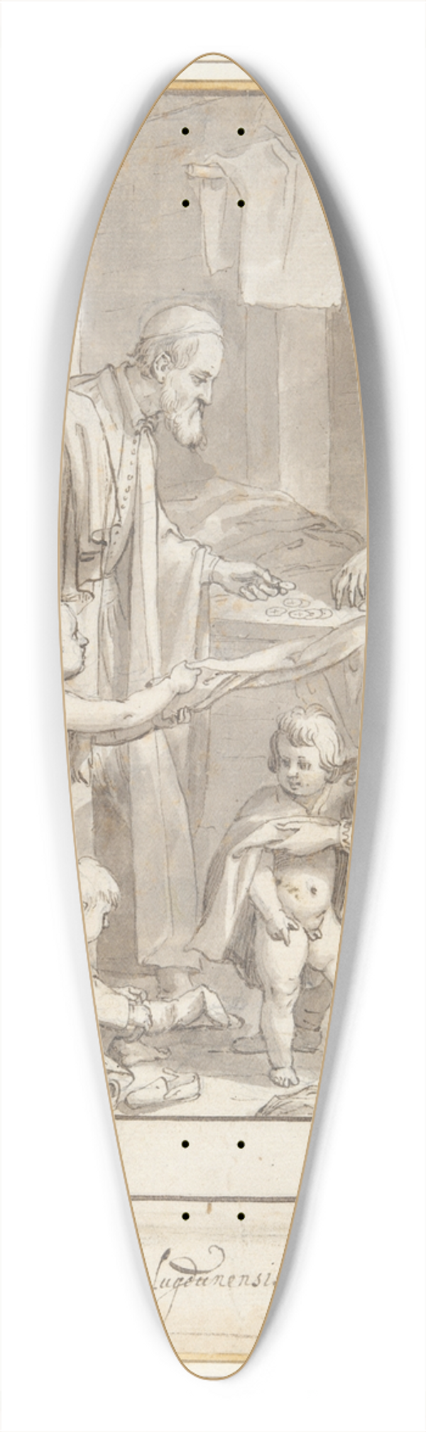 Jacques Stella - Saint Philip buying clothes forchildren 39.3 inch art pintail longboard deck