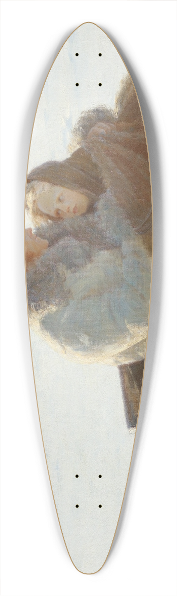 J.A.G. Acke - P Isen 39.3 inch art pintail longboard deck