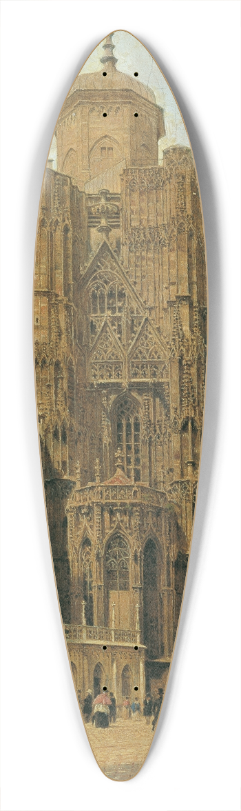 Jakob Alt - Der Stephansdom in Wien 39.3 inch art pintail longboard deck