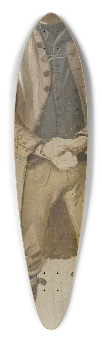Jakob Becker - Bauer mit groem Hut, weier Jacke, Stulpenstiefeln 39.3 inch art pintail longboard deck