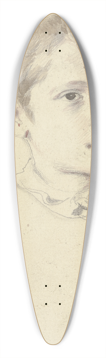 Jakob Becker - Boys head to the right 39.3 inch art pintail longboard deck