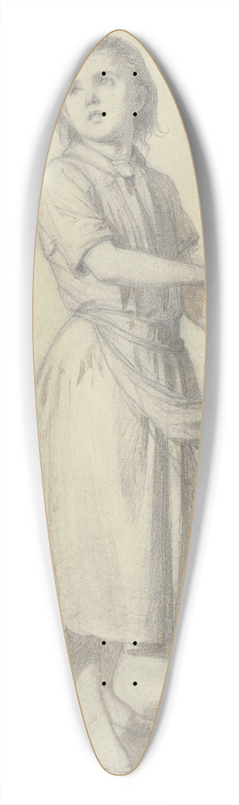 Jakob Becker - Das Tauben ftternde Mdchen 39.3 inch art pintail longboard deck