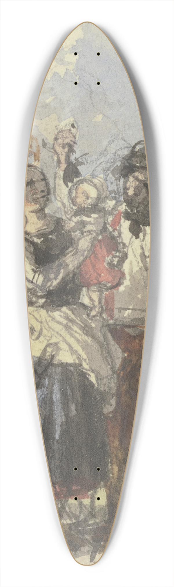 Jakob Becker - Farmers on a path 39.3 inch art pintail longboard deck