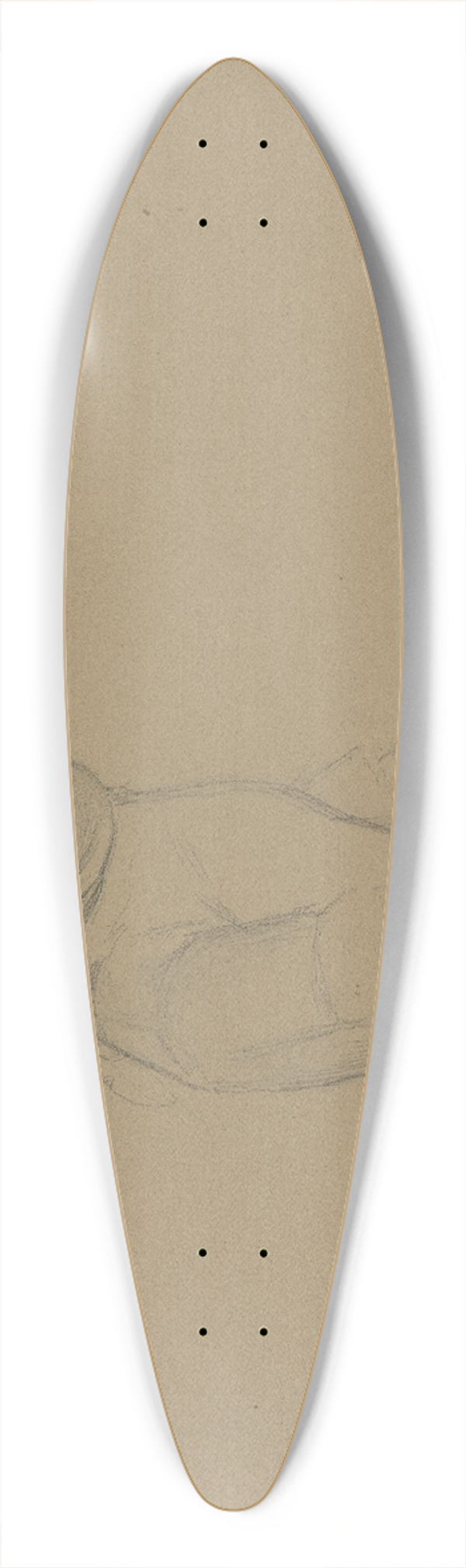 Jakob Becker - Farm girl with bonnet 39.3 inch art pintail longboard deck
