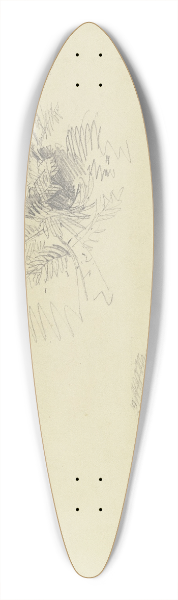 Jakob Becker - Flower 39.3 inch art pintail longboard deck