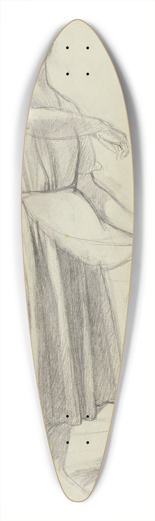 Jakob Becker - Junge Buerin bei der Aussaat 39.3 inch art pintail longboard deck